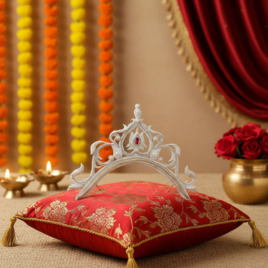 Handcrafted Sholapith Bridal Mukut