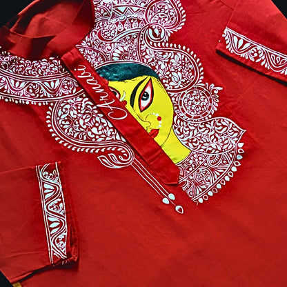 Durga Roop – Divine Elegance in Red