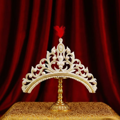 Classic White Bridal Mukut