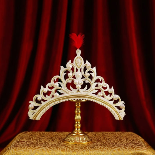 Classic White Bridal Mukut