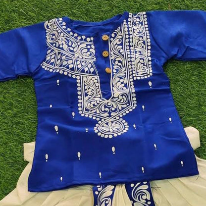 Kalkai Babu – Artistic Dhuti Kurta Set for Kids