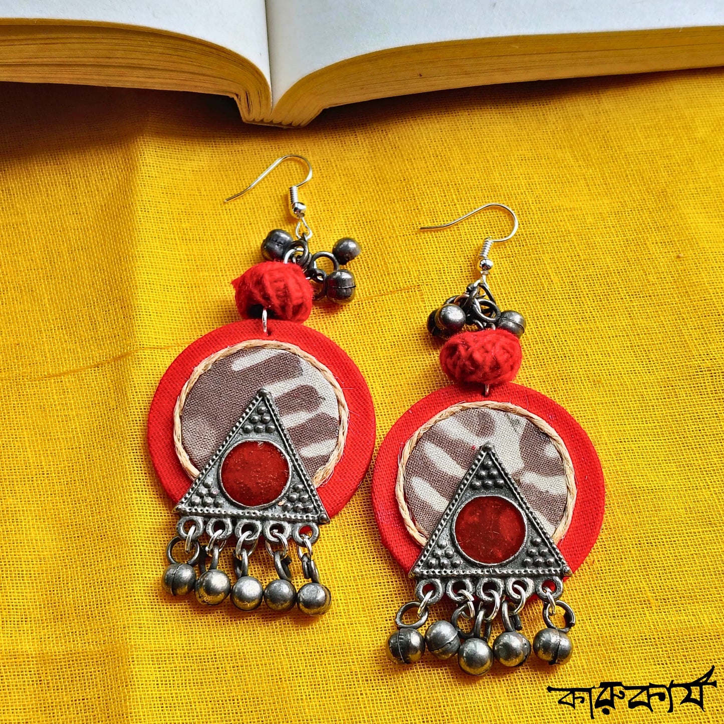 Rangrekha Fabric Earrings – Handcrafted Threads