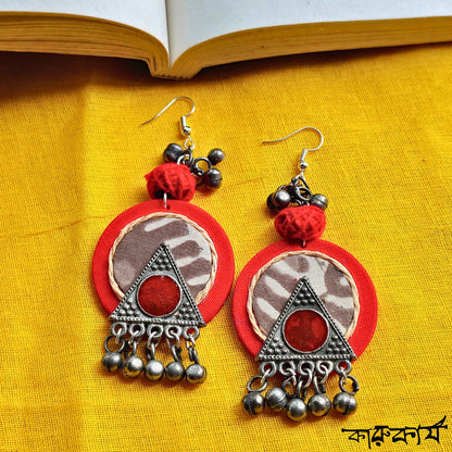 Rangrekha Fabric Earrings – Handcrafted Threads