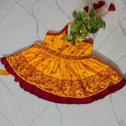 Sunshine Blossom Handcrafted Baby Frock
