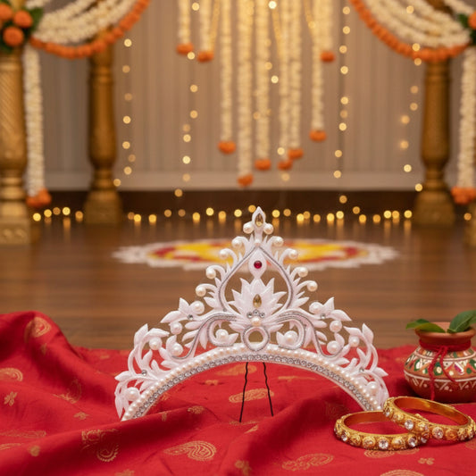 Kanaklata Bridal Mukut – Golden Glow of Tradition