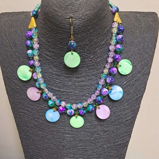 The Rainbow shells necklace set