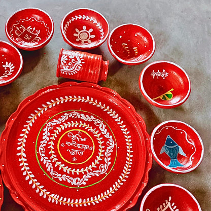 Parampara Matir Thala Set –Dining Set (11 pcs)