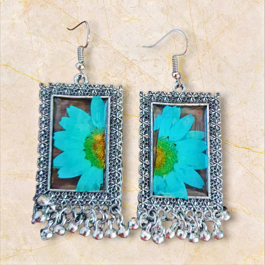 Meghmalhar Resin Jhumko – Monsoon Mist Elegance