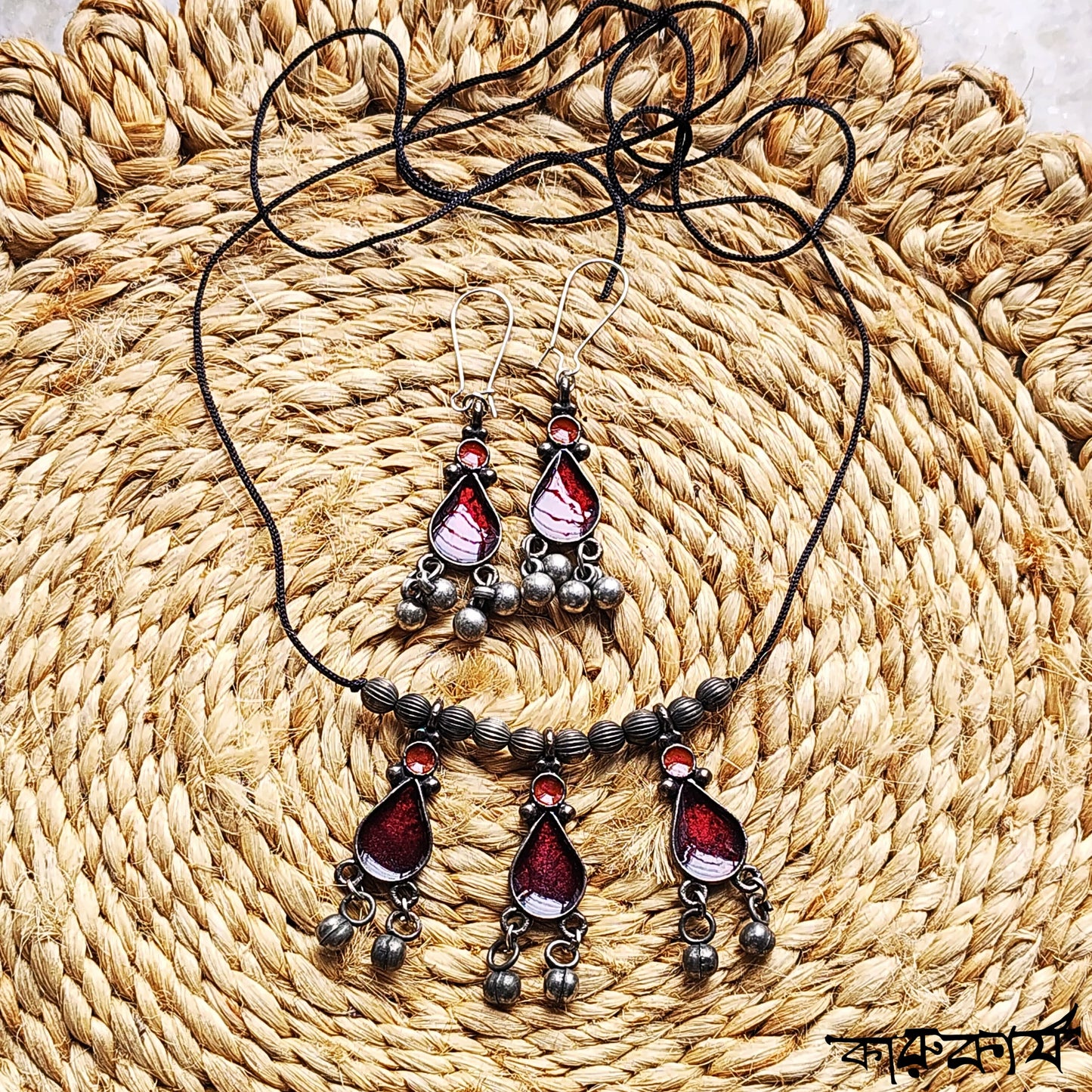Sharvani Oxidized Choker Set
