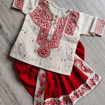 Shonar Chele – Traditional Kalka Baby Outfit Set