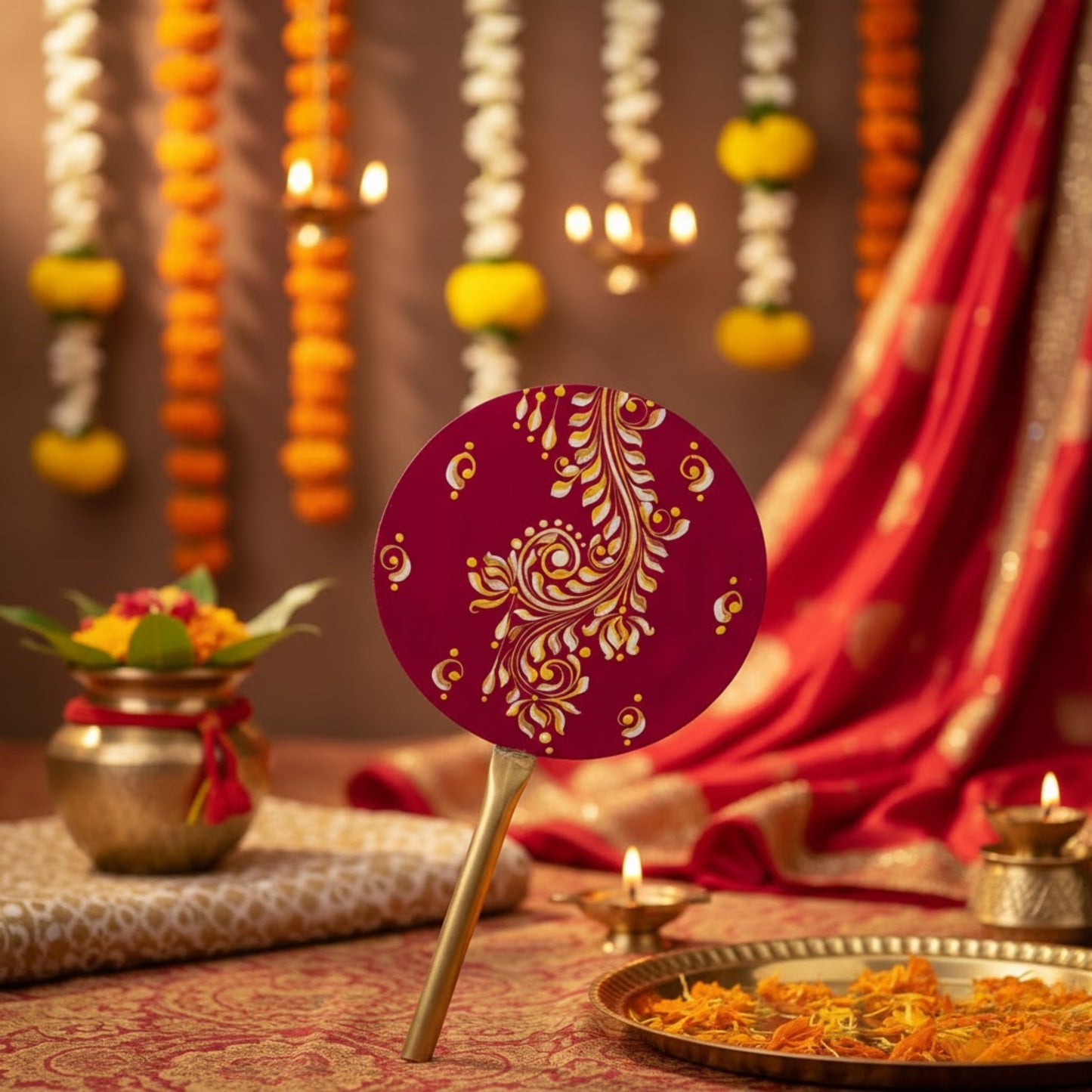 Sacred Brass Glow Mandap Jewel