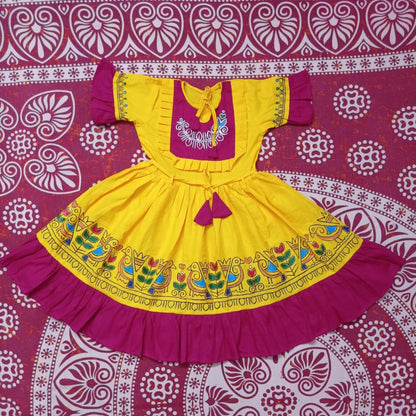 Little Blossom – Handpainted Baby Cotton Frock