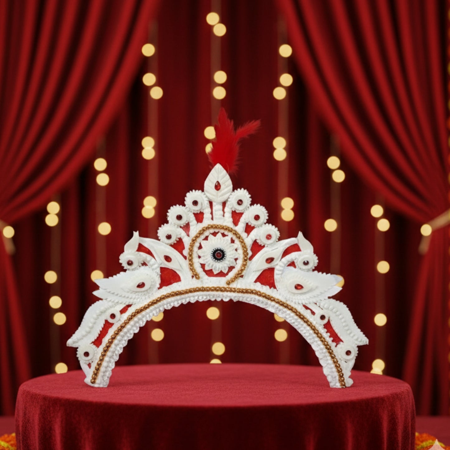 Pure Sola Bengali Bridal Mukut