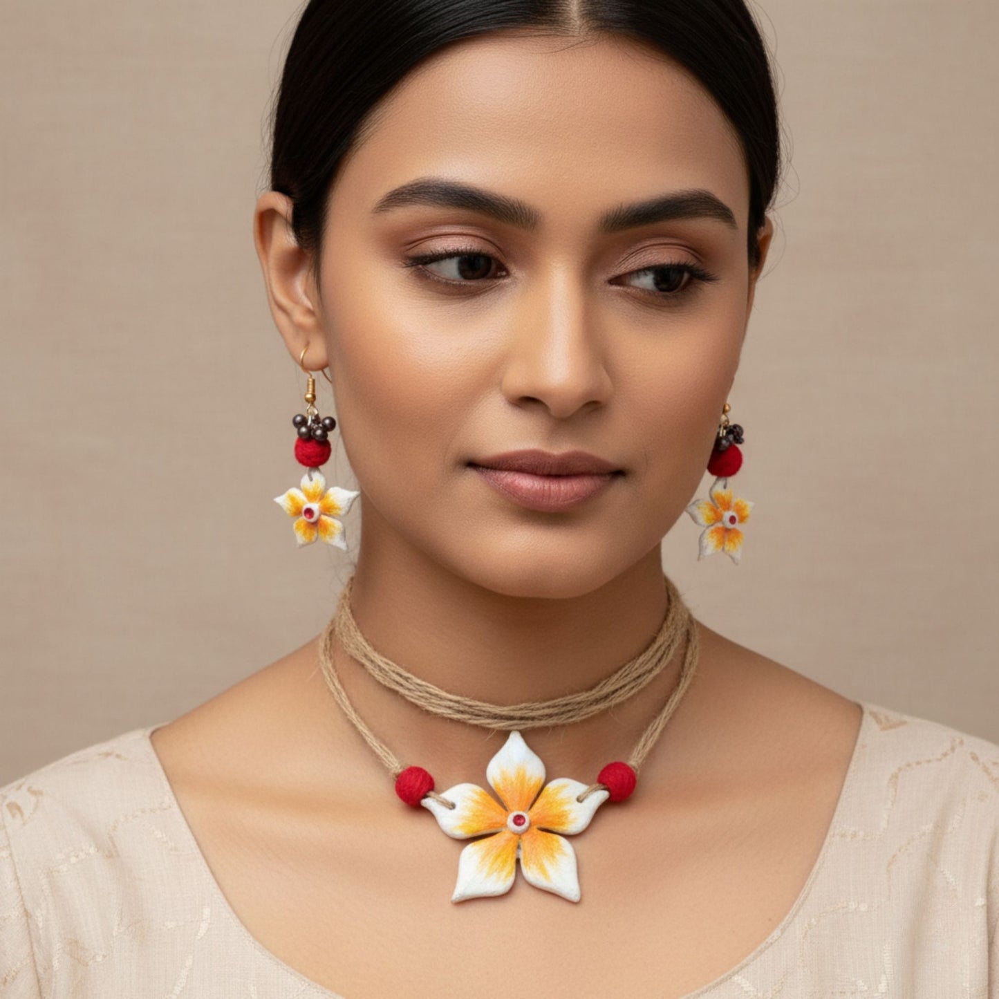 Kathgolap Elegance – Clay Jewelry Set