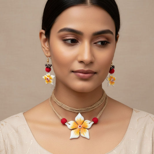 Kathgolap Elegance – Clay Jewelry Set
