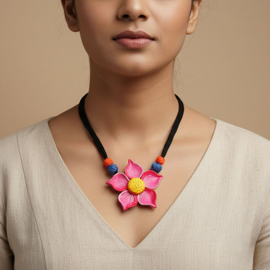Blooming Grace – Clay neckpiece