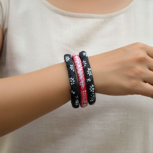 Kalka Charm – Set of 3 Art-Inspired Bangles