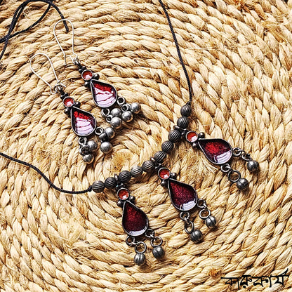 Sharvani Oxidized Choker Set