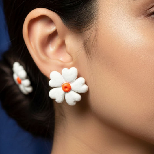 Floral Delight – Set of 3 Clay Earrings