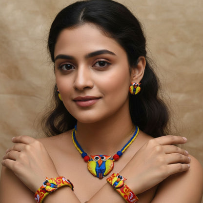 Nocturnal Elegance – Owl Choker Jewelry Set