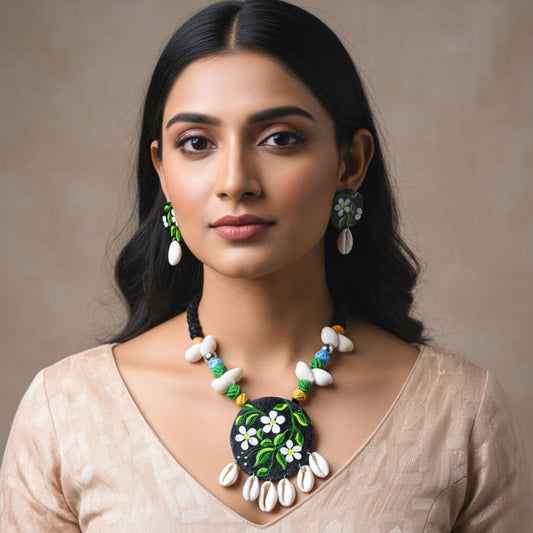 Shell Blossom – Floral Jewelry Set