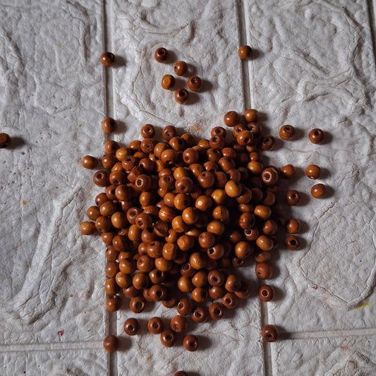 Light-Brown Wooden Beads