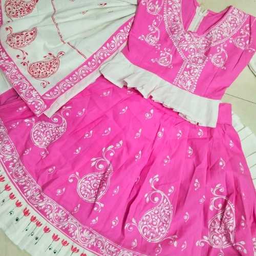 Hand-Painted Baby Lehenga Set