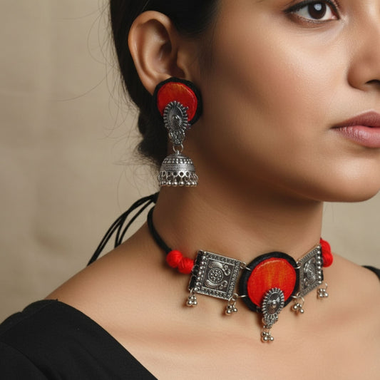 Mystic Fusion – Oxidized & Clay Choker Set