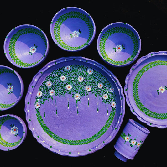 Floral Mitti Magic Dinnerware (Set of 8)