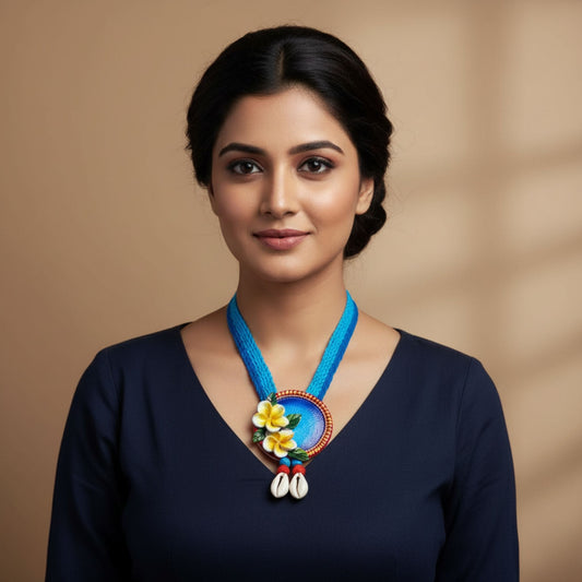 Kathgolap Charm – Clay Neckpiece Set