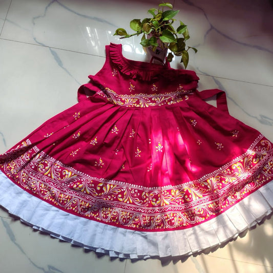 Heritage Bloom Kalka Art Baby Frock