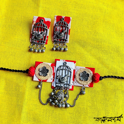 Tantrekha Fabric Choker Set