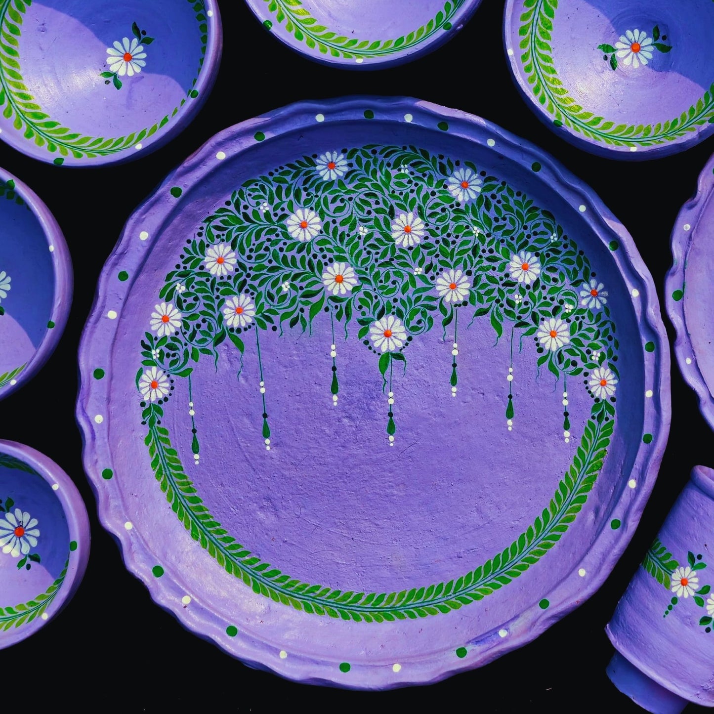 Floral Mitti Magic Dinnerware (Set of 8)