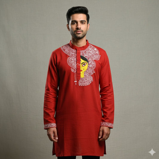 Durga Roop – Divine Elegance in Red