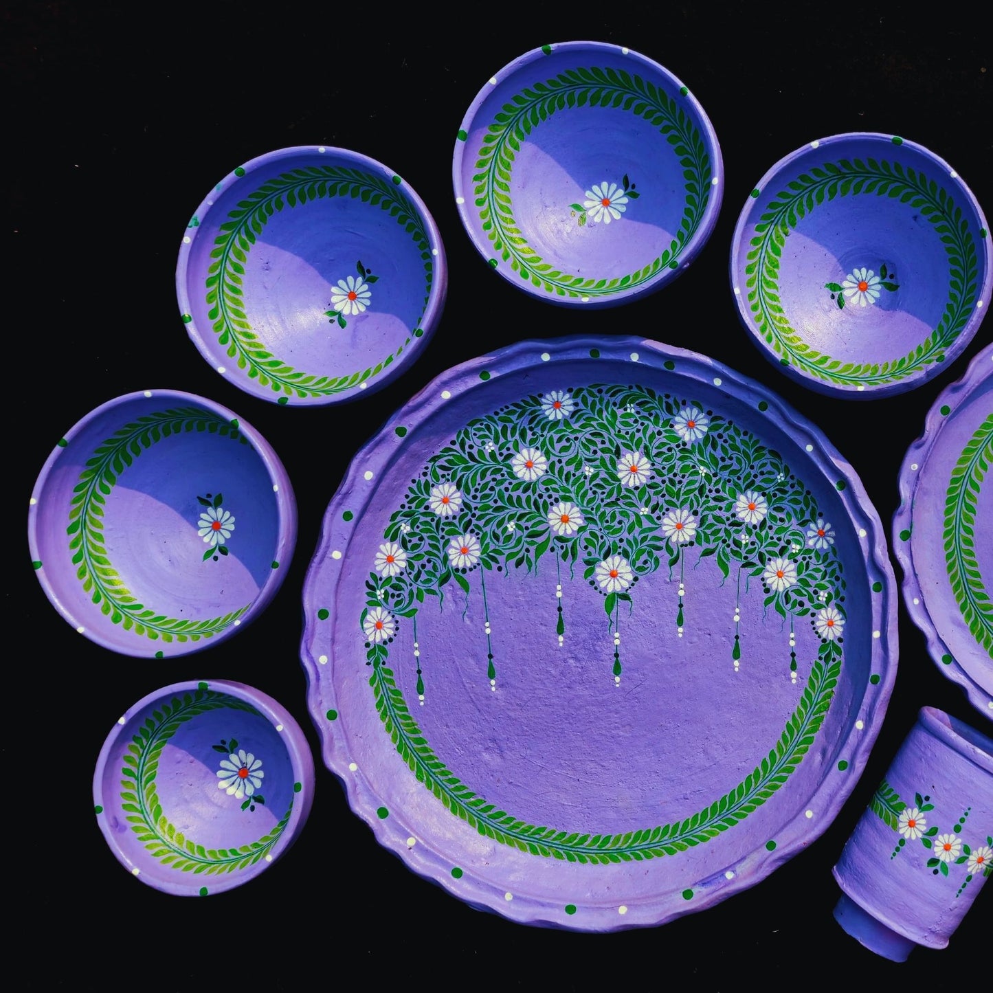 Floral Mitti Magic Dinnerware (Set of 8)