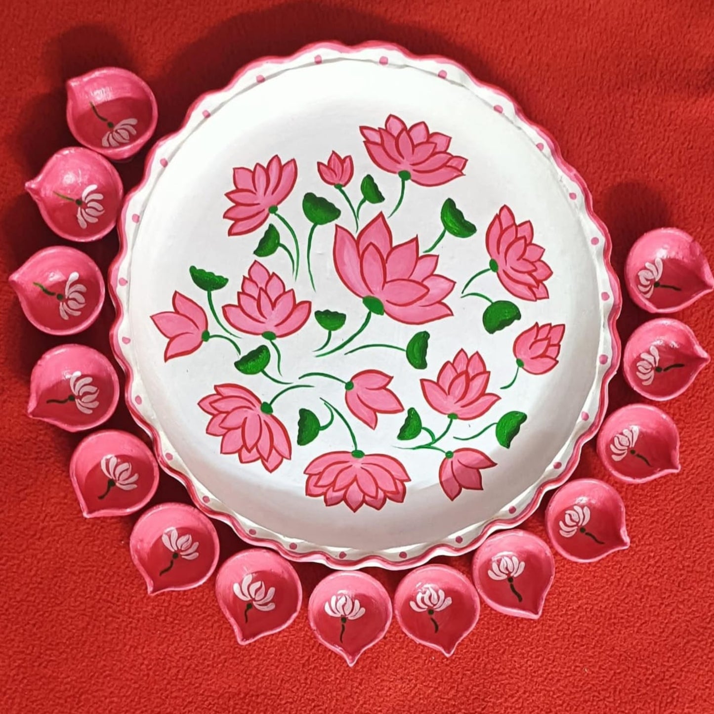 Ritu Rang Designer Clay Diya Set