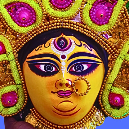Mahadevi Durga Chhau Mukhosh – (14×14 inch)