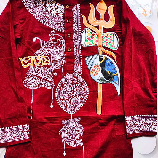 Trishul Tale – Hand Painted Panjabi
