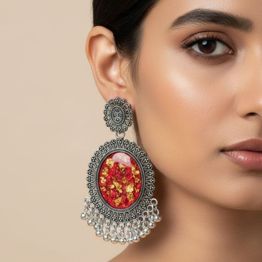 Rangrez Resin Jhumko – A Burst of Colorful Joy