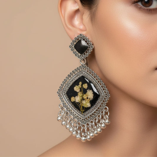 Kaajal Resin Jhumka – Bold Elegance in Black