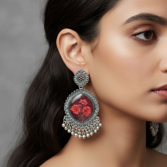 Phoolbari Resin Jhumka – Blooms in Every Curve