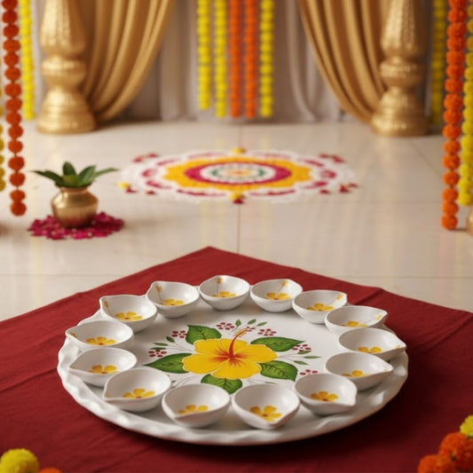 Panchapradip Handcrafted Clay Diya Set