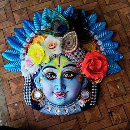 Muralimohan Krishna Face Mukhosh– Devotional Wall Art