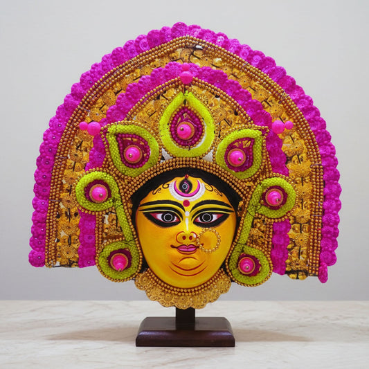 Durgatinashini Chhau Mukhosh –Wall Art (14×14 inch)