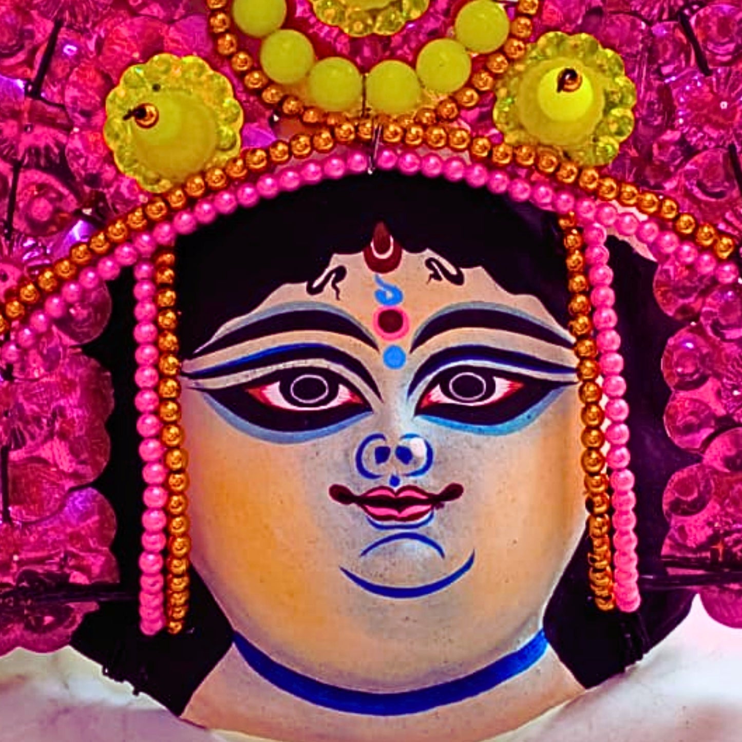 Ma Saraswati Chhau Mukhosh – (9×9 inch)