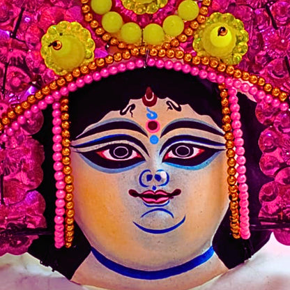 Ma Saraswati Chhau Mukhosh – (9×9 inch)