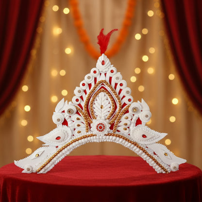 Handcrafted Bengali Sola Wedding Mukut