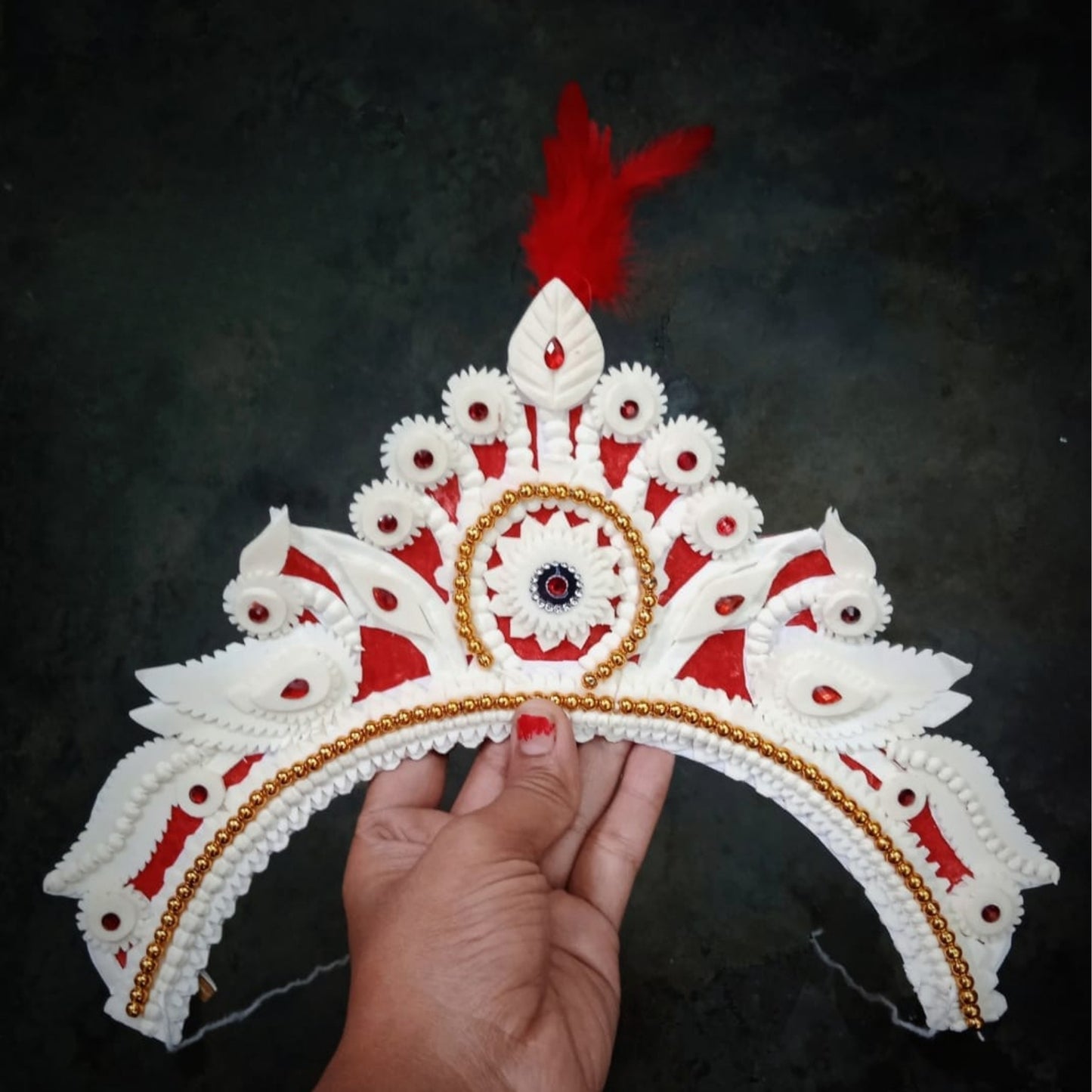 Pure Sola Bengali Bridal Mukut