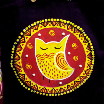 Wise Choice Tote – Handcrafted Owl Art