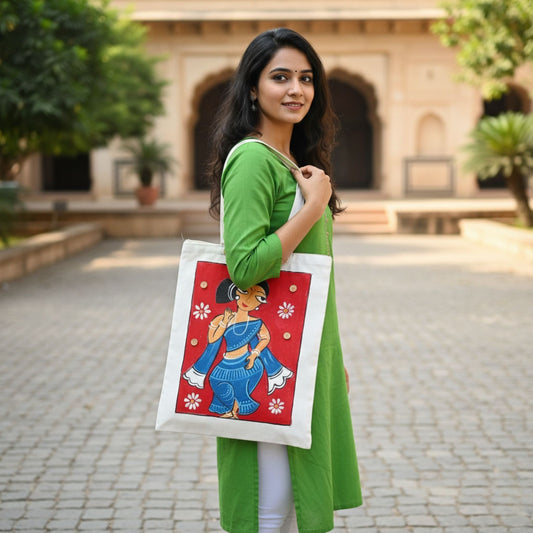 Colors of Tradition Tote – Madhubani Art